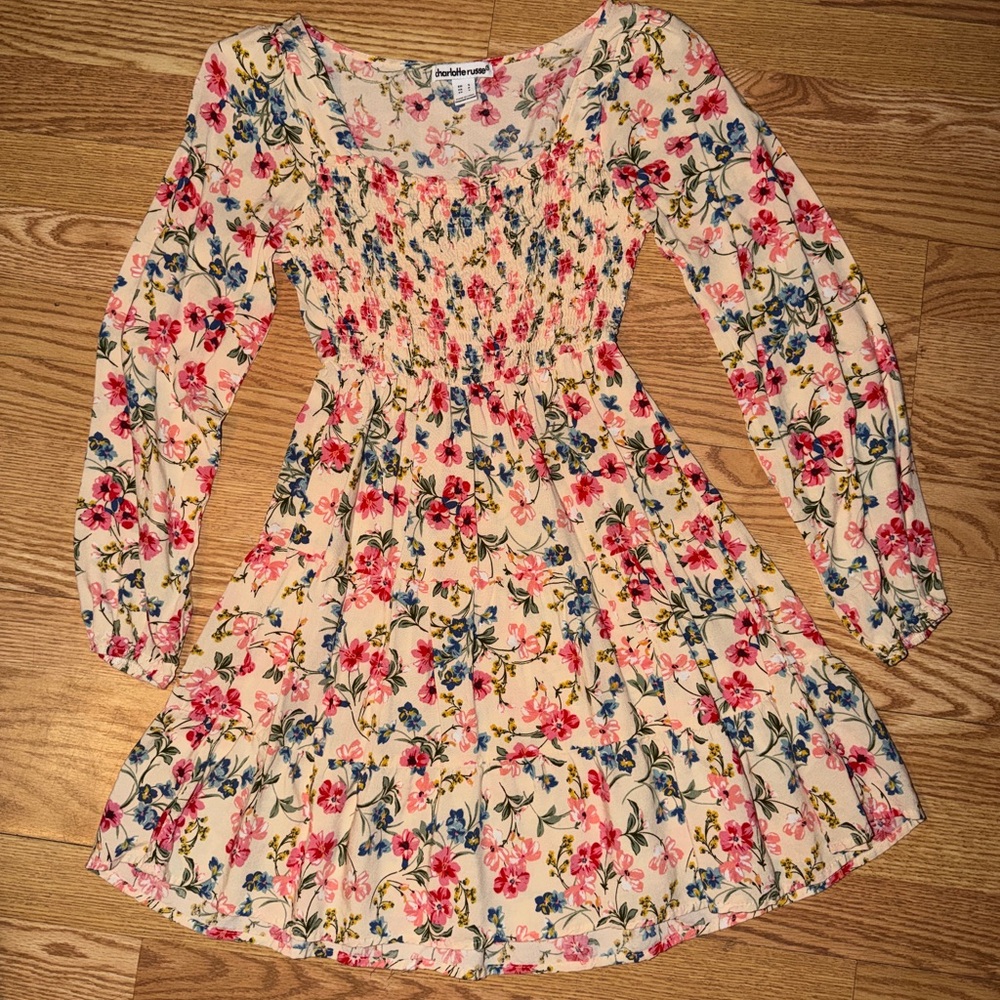 Charlotte Russe Floral Long Sleeve Dress